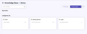 Knowledge base articles